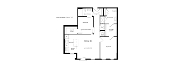 2E Floor Plan at Canvas, Maryland, 20781