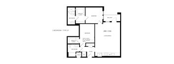 2F Floor Plan at Canvas, Hyattsville, MD 20781