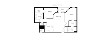 2G Floor Plan at Canvas, Hyattsville, MD