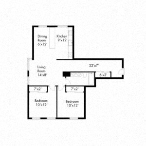 a floor plan of a house with a staircase