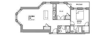 the upper floor plan of a 555 sq ft house