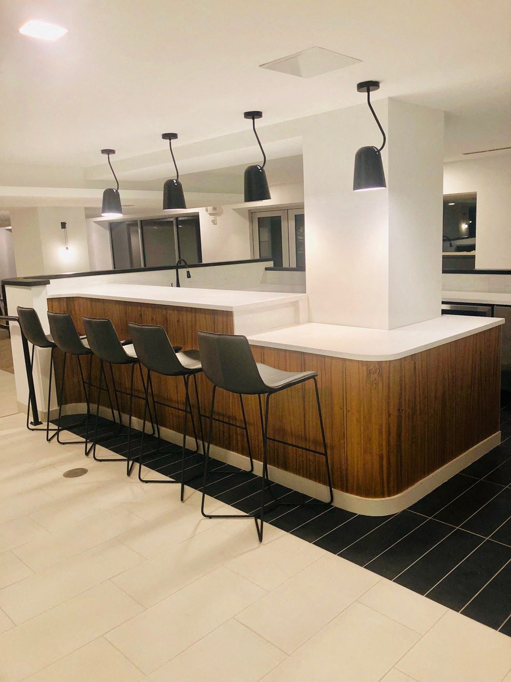 a look at the kitchen and bar area at Carver and Slowe Apartments, Washington, Washington, DC 20001