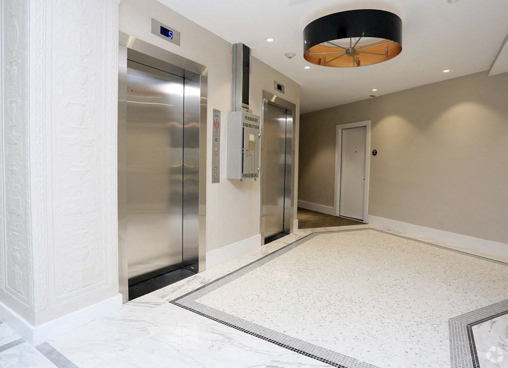 a view of the lift lobby from the front door