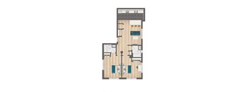 845-Square-Foot-Two-Bedroom-One-Bath-Floorplan-Available-For-Rent-Serenade-Apartments