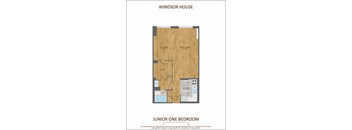a floor plan of junior one bedroom