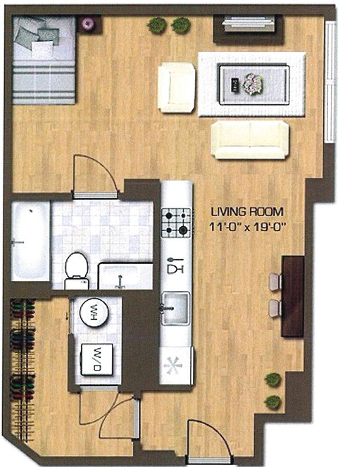 a floor plan of a small apartment