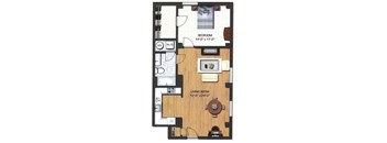 apt 212 Floor Plan at 3333 Wisconsin, Washington, 20016