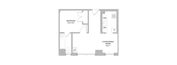 a floor plan of a bedroom apartment