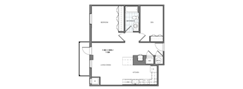 1 bed 1 bath D at Essen Apartments, Virginia