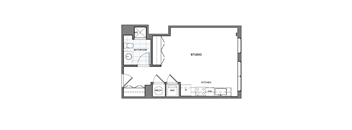 Studio 1 bath at Essen Apartments, Alexandria, VA, 22311