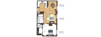 a floor plan of a small apartment