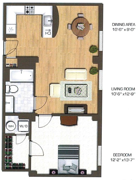 a floor plan of a small apartment