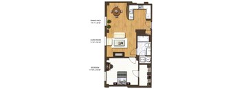 a floor plan of a small apartment