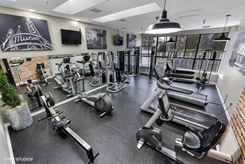 Fitness Center with Updated Equipment at The Residences at the Manor Apartments, Frederick, MD, 21702