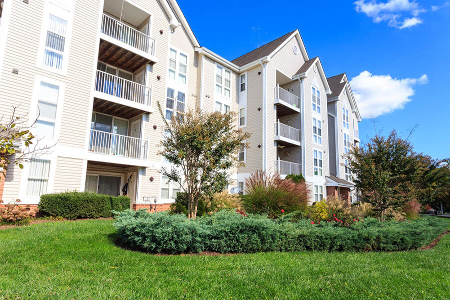 Beautiful Landscaping and Park-like Setting at The Residences at the Manor Apartments, Frederick, Maryland