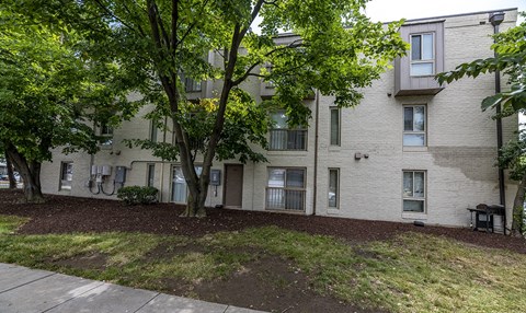 our apartments are located in a quiet neighborhood with trees