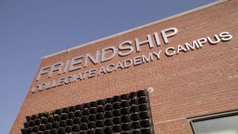 a sign on the side of a building