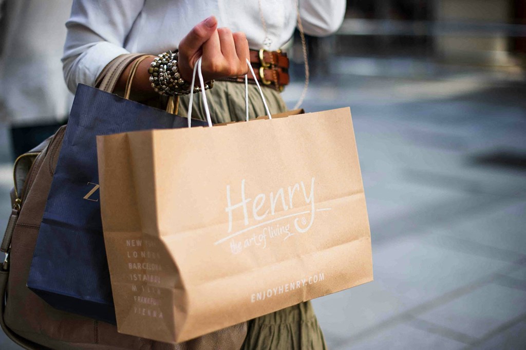 Shopping bags in hand