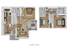 The Oak Floor Plan at Prinwood Place, Portage, Michigan