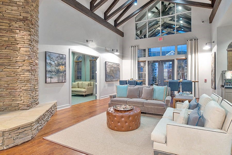 Posh Lounge Area In Clubhouse at Reserve at North River, Tuscaloosa, AL