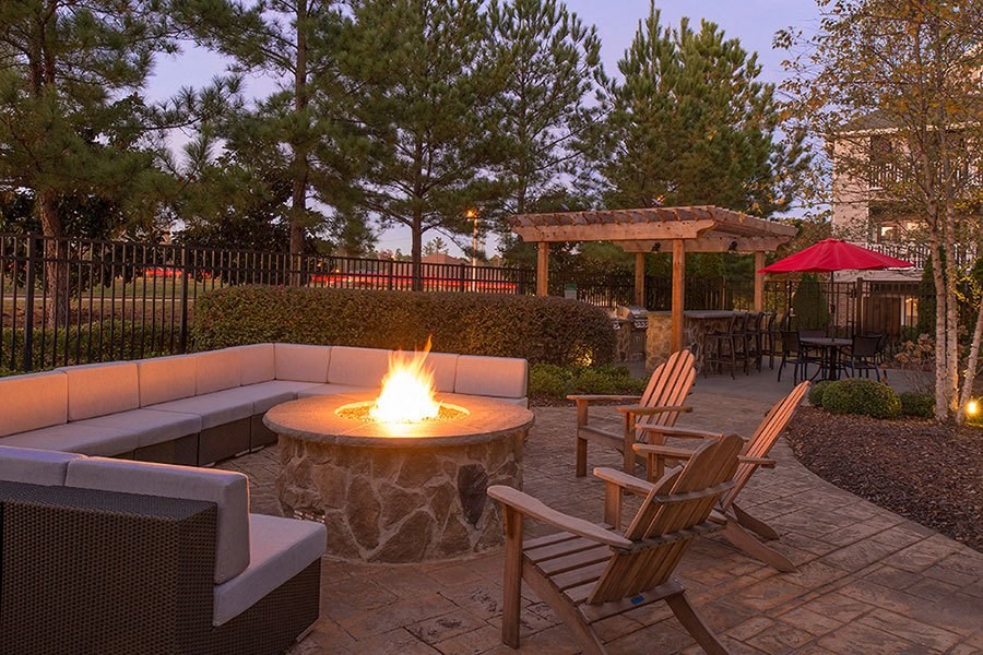 Outdoor Fireplace Lounge at Reserve at North River, Tuscaloosa