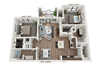 Gabe floor plan A Gabe floor plan A at The Ivy, Louisville, KY, 40245