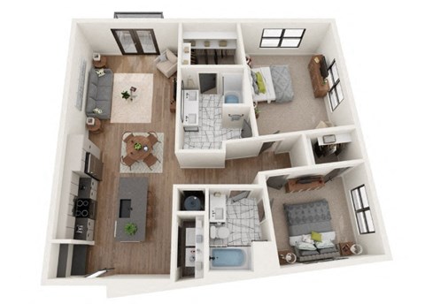 2 bed 2 bath B at Vintage Edge Nashville Apartments, Nashville, Tennessee