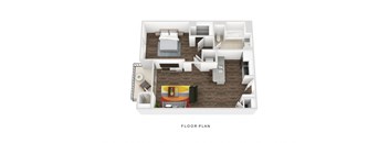 a floor plan of a 1 bedroom apartment