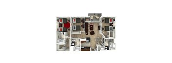 3 bedroom floor plan  the residences at