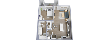 a floor plan of a 1 bedroom apartment