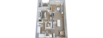a floor plan of a 3 bedroom apartment