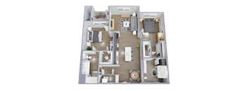 a floor plan of a 3 bedroom apartment