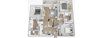 a floor plan of a two bedroom apartment
