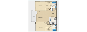 a floor plan of a two story house with a bedroom and a living room
