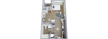 a floor plan of a one bedroom apartment