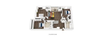 a floor plan of a 3 bedroom apartment