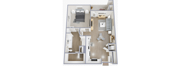 a floor plan of a 1 bedroom apartment at the historic electric building in fort worth, tx