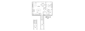 1A-3-914sqft Floor Plan at The Villages at Belle Hill, Elkton