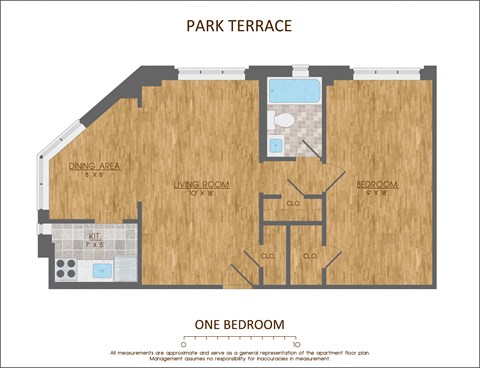 1F Floor Plan at Park Terrace, Washington, Washington