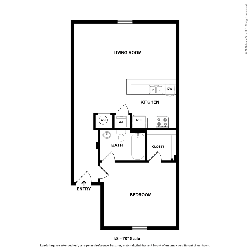 One bed one bath