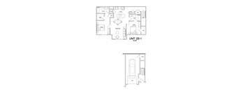 2B-1 1115sqft Floor Plan at The Villages at Belle Hill, Maryland