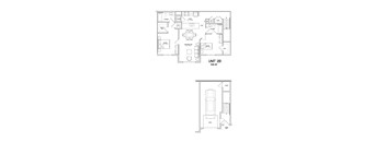 2B-1055sqft Floor Plan at The Villages at Belle Hill, Elkton