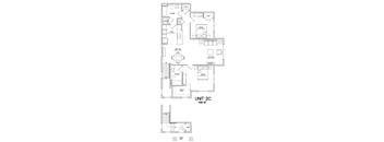 2C-1096sqft Floor Plan at The Villages at Belle Hill, Maryland, 21921