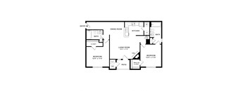 2 bedroom 2 bathroom floorplan at Governors Green, Maryland