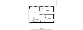 Two Bed One Bath Floor Plan at Pohlig Box Factory, Richmond, 23223