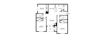 3 bedroom floorplan at Governors Green, Bowie