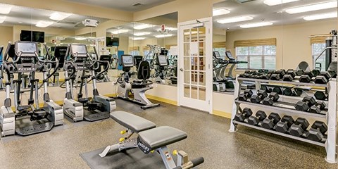 Gym with Exercise Bikes at The Villages at Belle Hill, Elkton
