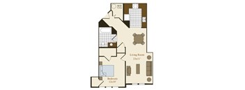 The Anne Arundel Floor Plan at Hammarlee House Apartments, Glen Burnie, 21060