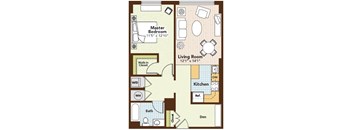 Celadon Floorplan at Argent Apartments, Maryland 20910