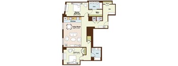 Periwinkle Floorplan at Argent Apartments, Silver Spring, Maryland